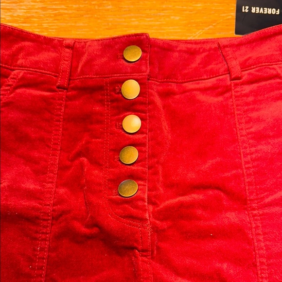 Forever 21 Red A-line Mini Skirt Casual - Picture 2 of 5